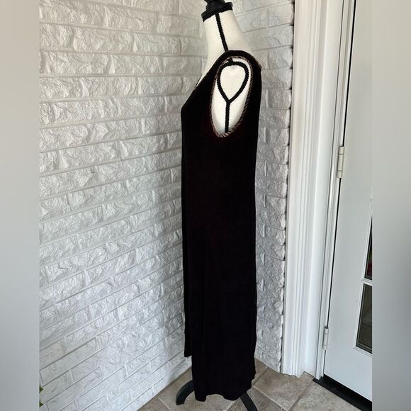 VINTAGE Maxi Dress w/ Animal Print Detailing - Picture 3 of 5